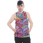 Cabbage Flower Abstract Men s Sleeveless Hoodie