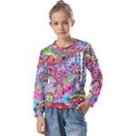 Cabbage Flower Abstract Kids  Long Sleeve T-Shirt with Frill 