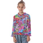 Cabbage Flower Abstract Kids  Frill Detail T-Shirt