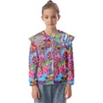 Cabbage Flower Abstract Kids  Peter Pan Collar Blouse