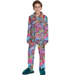 Cabbage Flower Abstract Kids  Long Sleeve Velvet Pajamas Set