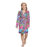 Cabbage Flower Abstract Kids  Long Sleeve Velvet Lounge Robe