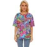 Cabbage Flower Abstract Oversized Basic T-Shirt