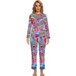 Cabbage Flower Abstract Womens  Long Sleeve Lightweight Pajamas Set