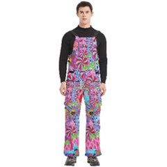 Cabbage Flower Abstract Men s Side Zip Front Pouch Ski And Snowboard Bib Pants	 from ArtsNow.com