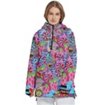 Cabbage Flower Abstract Women s Pullover Zip Ski and Snowboard Waterproof Breathable Jacket