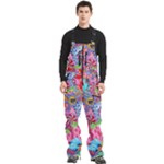 Cabbage Flower Abstract Men s Front Zip Ski And Snowboard Bib Pants