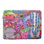 Cabbage Flower Abstract 15  Vertical Laptop Sleeve Case With Pocket