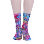 Cabbage Flower Abstract Smooth Crew Length Tube Socks