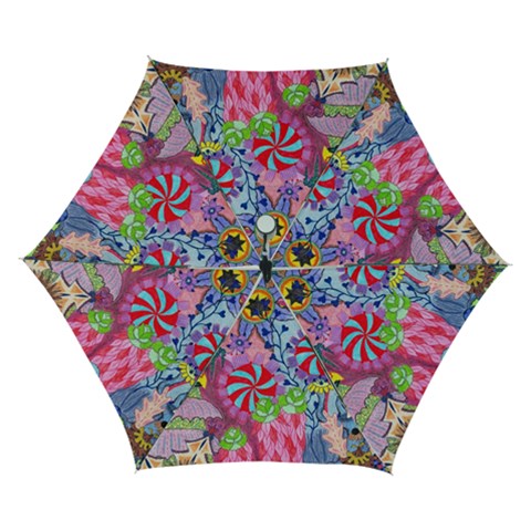 Cabbage Flower Abstract Automatic Folding Umbrella with Case (Small) from ArtsNow.com