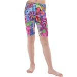 Cabbage Flower Abstract (1) (custom) Kids  Mid Length Swim Shorts