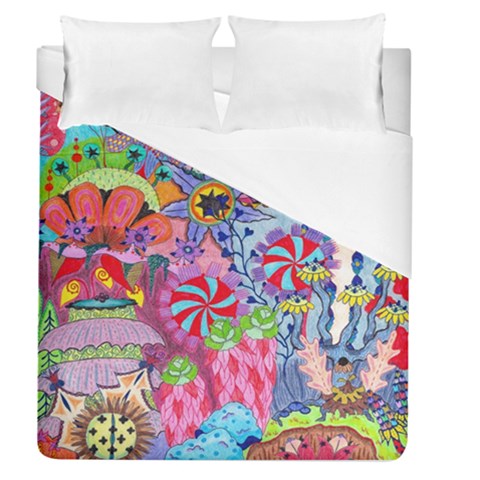 Cabbage Flower Abstract (1) (custom) Duvet Cover (Queen Size) from ArtsNow.com