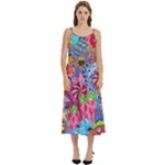 Cabbage Flower Abstract (1) (custom) Casual Spaghetti Strap Midi Dress