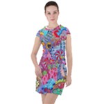 Cabbage Flower Abstract (1) (custom) Drawstring Hooded Dress