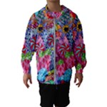 Cabbage Flower Abstract (1) (custom) Kids  Hooded Windbreaker