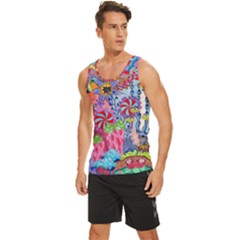 Men s Wide Collar Tank Top 