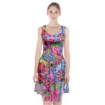 Cabbage Flower Abstract (1) (custom) Racerback Midi Dress