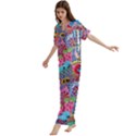 Short Sleeve Long Pants Satin Pajamas Set 