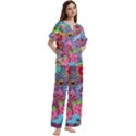 Short Sleeve Long Pants Satin Pajamas Set 