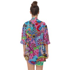 Open Front Chiffon Kimono 