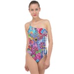 Cabbage Flower Abstract (1) (custom) Classic One Shoulder Swimsuit