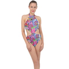 Halter Side Cut Swimsuit 