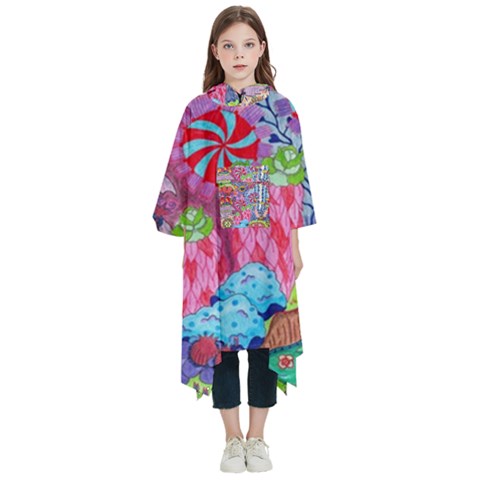 Cabbage Flower Abstract (1) (custom) Kids  Hooded Rain Ponchos from ArtsNow.com