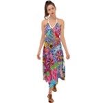 Cabbage Flower Abstract (1) (custom) Halter Tie Back Dress 