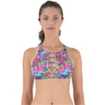 Cabbage Flower Abstract (1) (custom) Perfectly Cut Out Bikini Top