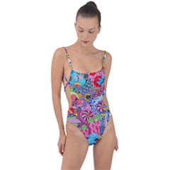 Tie Strap One Piece Swimsuit 