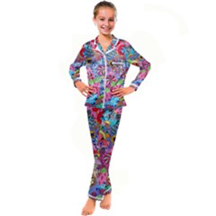 Kids  Satin Long Sleeve Pajamas Set 