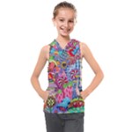 Cabbage Flower Abstract (1) (custom) Kids  Sleeveless Hoodie