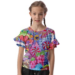 Kids  Cut Out Flutter Sleeves 