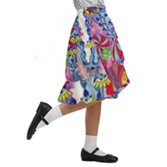 Kids  Ruffle Flared Wrap Midi Skirt 