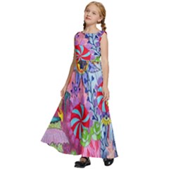 Kids  Satin Sleeveless Maxi Dress 