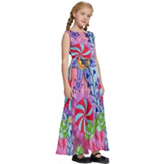 Kids  Satin Sleeveless Maxi Dress 