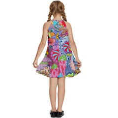 Kids  Halter Collar Waist Tie Chiffon Dress 