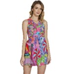 Cabbage Flower Abstract (1) (custom) Sleeveless High Waist Mini Dress