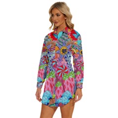 Womens Long Sleeve Shirt Dress 