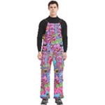 Cabbage Flower Abstract (1) (custom) Men s Side Zip Front Pouch Ski And Snowboard Bib Pants	