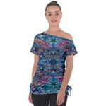 Blend I Eraser 4-1 Repeats I Off Shoulder Tie-Up T-Shirt