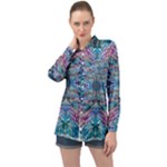 Blend I Eraser 4-1 Repeats I Long Sleeve Satin Shirt