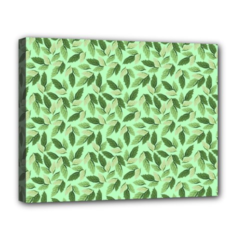 Leaves Pattern Texture Seamless Canvas 14  x 11  (Stretched) from ArtsNow.com