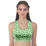 Leaves Pattern Texture Seamless Fitness Sports Bra