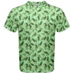 Leaves Pattern Texture Seamless Men s Cotton T-Shirt