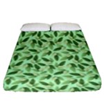 Leaves Pattern Texture Seamless Fitted Sheet (Queen Size)