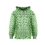 Leaves Pattern Texture Seamless Kids  Zipper Hoodie