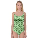 Leaves Pattern Texture Seamless Camisole Leotard 