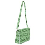 Leaves Pattern Texture Seamless Shoulder Bag with Back Zipper