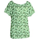 Leaves Pattern Texture Seamless Women s Oversized T-Shirt